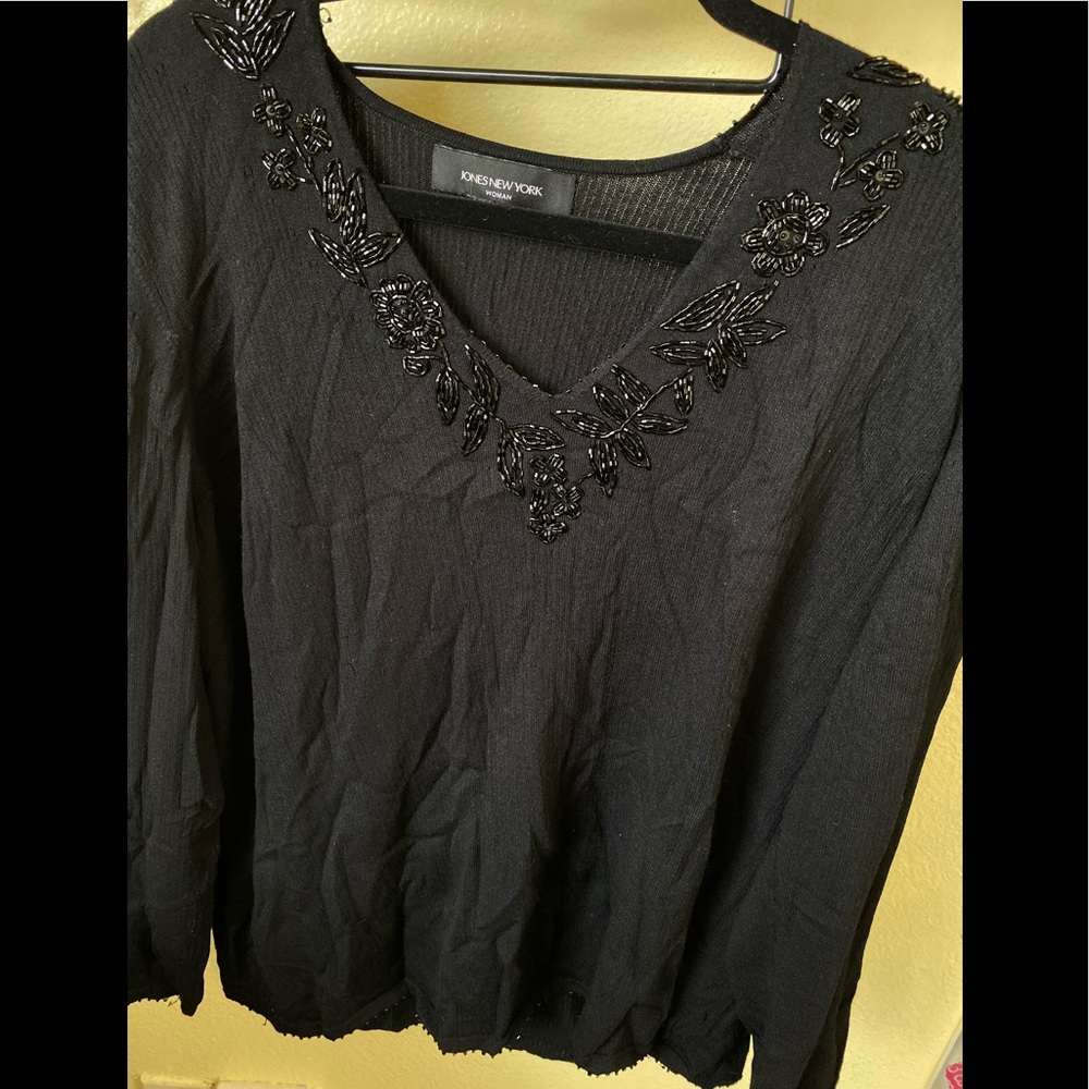 Jones New York Black Long Sleeve SZ L